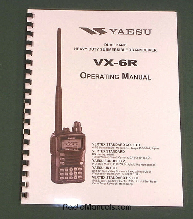 Yaesu VX-6R Instruction Manual
